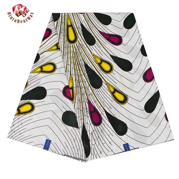 

2019 Latest Pretty Peacock Ankara African Wax Print Fabric new bintarealwax Cotton Fabric Cheap-Fabrics for Wedding 24FS1266