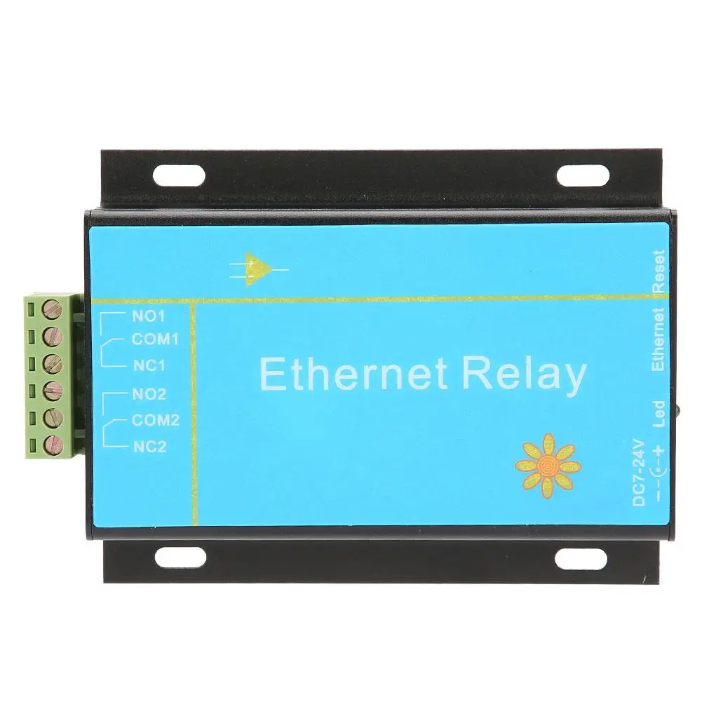 

HHC-N2DC Ethernet 2 Channel Relay Board Delay Switch Smart Home Controller Module TCP UDP Connection Tool