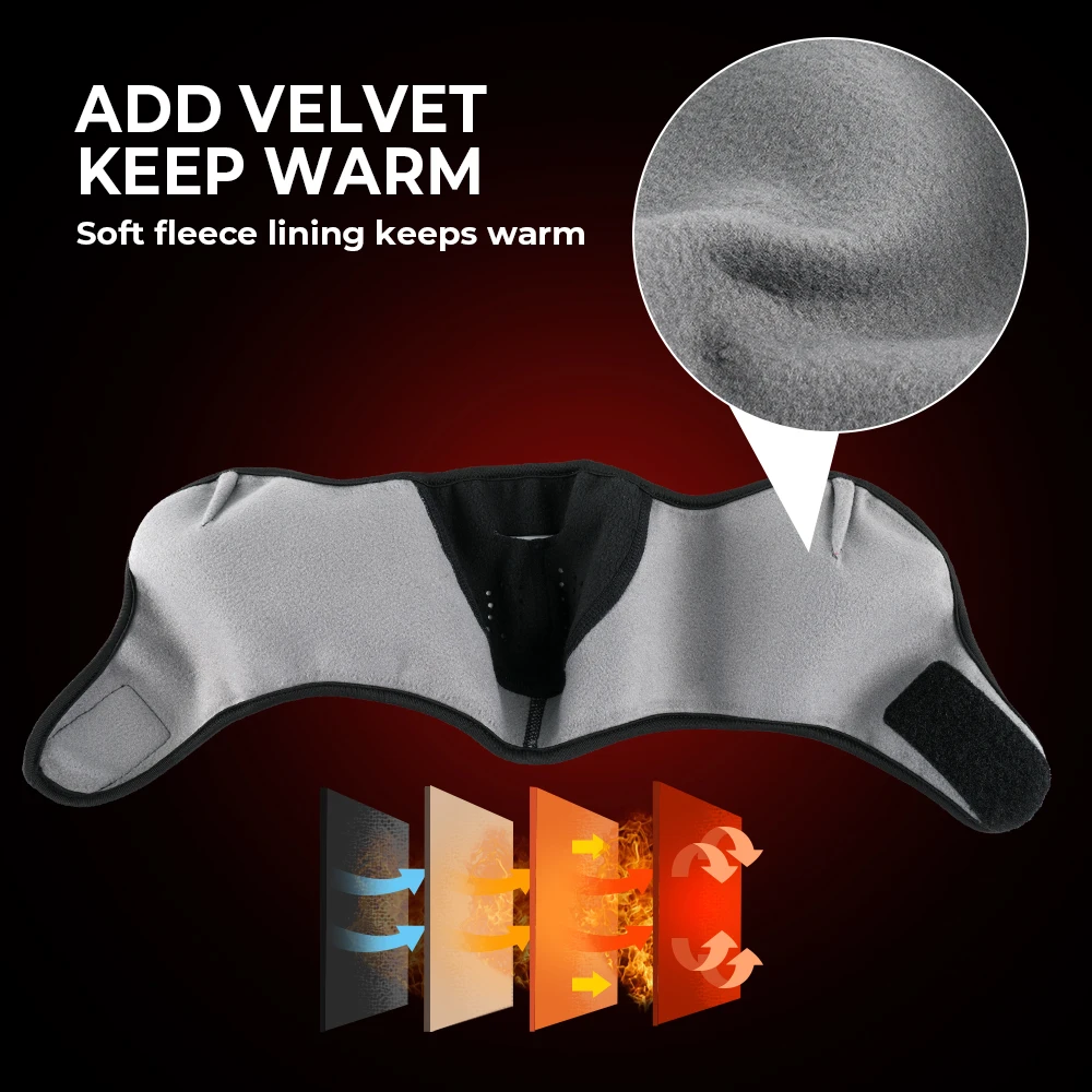 Fleece Thermal Skiing Scarf Shield Windproof Warm Half Face Mask Running Training Hiking Snowboard Earmuffs Outdoor Mouth Cover mens knit scarf