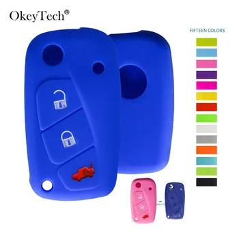 

Okeytech 3 Buttons Car Key Silicone Rubber Cover Case Fob For FIAT Panda Stilo Punto Doblo Ducato Minibus Grande Bravo 500