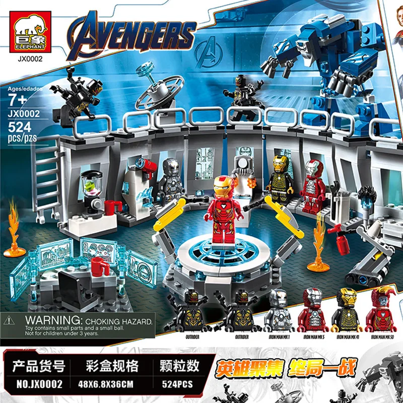 

Legoinglys Avengers Endgame Iron Man Hall Of Armores Building Blocks Kit Bricks Marvel Movie Model Kids Toys For Children Gift
