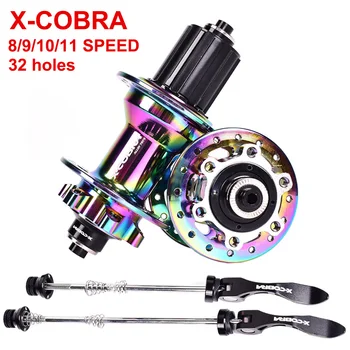 

X-Cobra MTB Bicycle hub 32 holes 4 NBK bearings 4 claws 144 click 8 9 10 11 12 speed XD Colorful Pull straight mountain bike hub