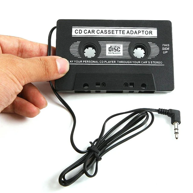 Prise jack 3,5 mm CD voiture cassette adaptateur stéréo convertisseur de  bande câble AUX lecteur CD (noir)