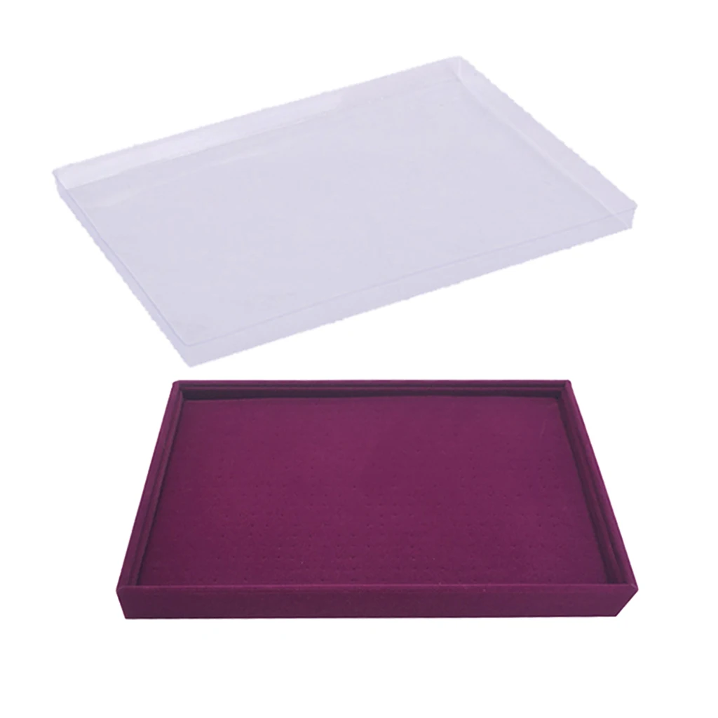 Jewelry Display Organizer Storage Box Case Tray, Showcase Organizer Holder for Ring, Earrings, Cufflinks, Necklace Holder