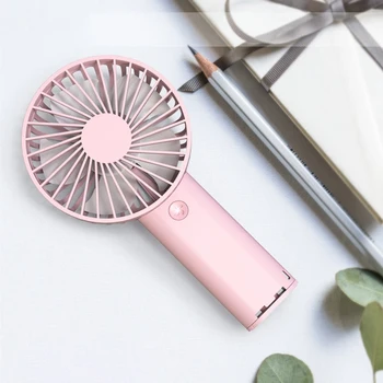 

Mini Desk Fan Hand Held Fan 4000 MAh Personal Fan USB Powered Stronger Wind with 3 Settings 6 - 20 Hr Long Battery Life-Pink