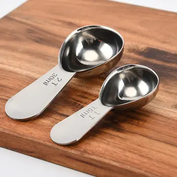 

Roasting tool stainless steel coffee measuring spoon / measuring spoon with scale sugar milk powder spoon seasoning spoon