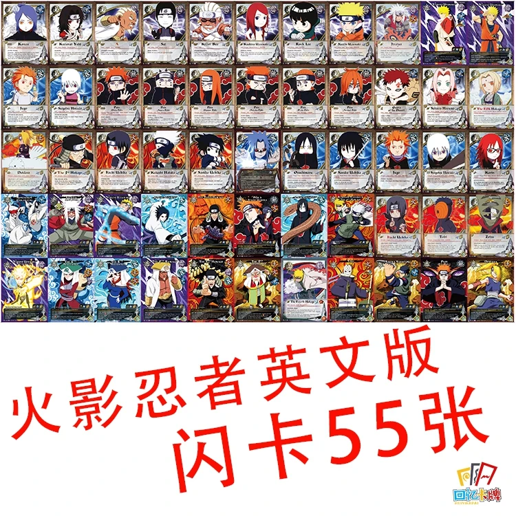 

55pcs / Naruto Kakashi Holographic Flash Card Toy Hobby Collection Game Collection Anime Card