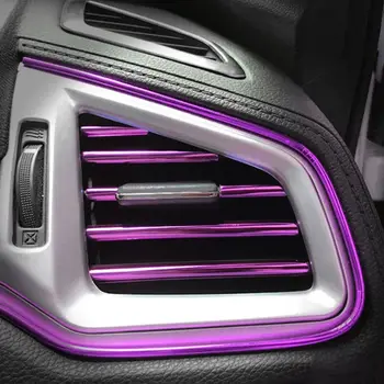 

10 Pcs Car Air Conditioner Air Outlet Strip Auto Accessories Decoration Multi-Color Optional Modification Interior Supplies