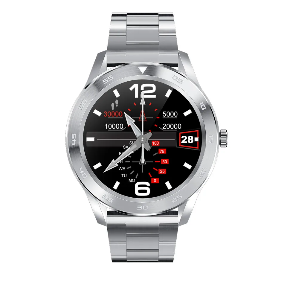 Silver steel Freadem F98 Bluetooth Смарт-часы MTK 2502C спортивные Шагомер сердечного ритма фитнес-часы для Android iOS IP68 водонепроницаемый - Цвет: Silver steel