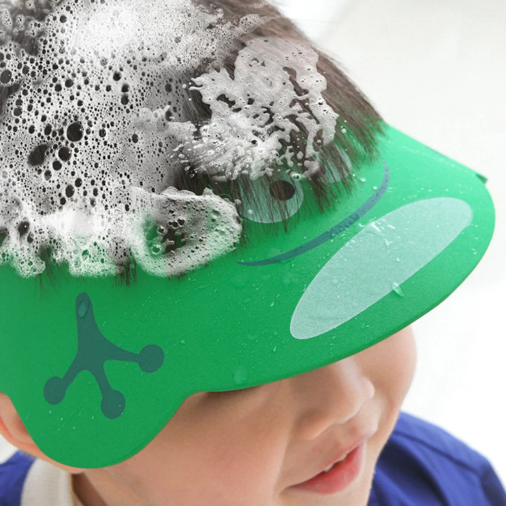 1PCS Children's Shower Cap Waterproof Earmuffs Shower Cap Hood Children Kid Shampoo Bath Wash Hair Shield Hat Waterproof