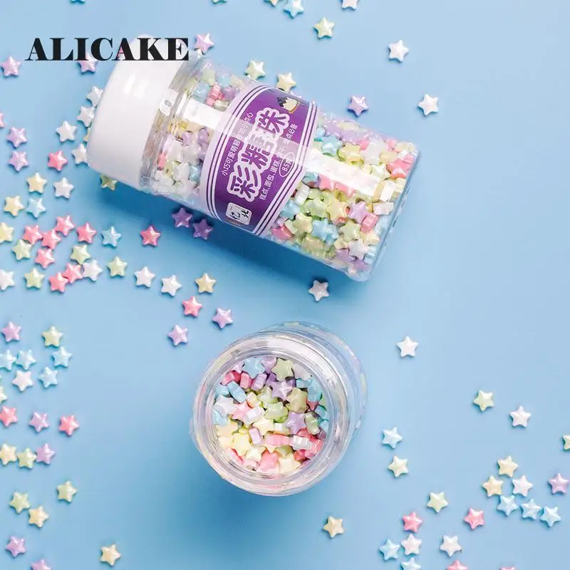 85g Star Sugar Sprinkles Edible Cake Decoration Candy Shiny Food Coloring Colorful Baking Bakery Pastry Tools Sprinkle