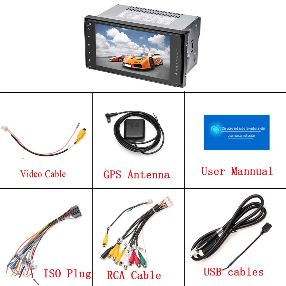 Podofo " 2 Din Android автомобильный Радио gps навигация для Toyota сенсорный экран Bluetooth 2din автомобильный мультимедийный плеер MP5 Wifi Авторадио