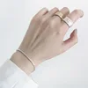 925 anillos de plata esterlina elipse de superficie mate para mujer, accesorio ajustable hecho a mano, joyería fina 925 ► Foto 3/6