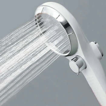 

JUSHFO Handheld Shower Head with On/Off Switch Shower Handle Button of Adjusting Water Luxury Spa Detachable