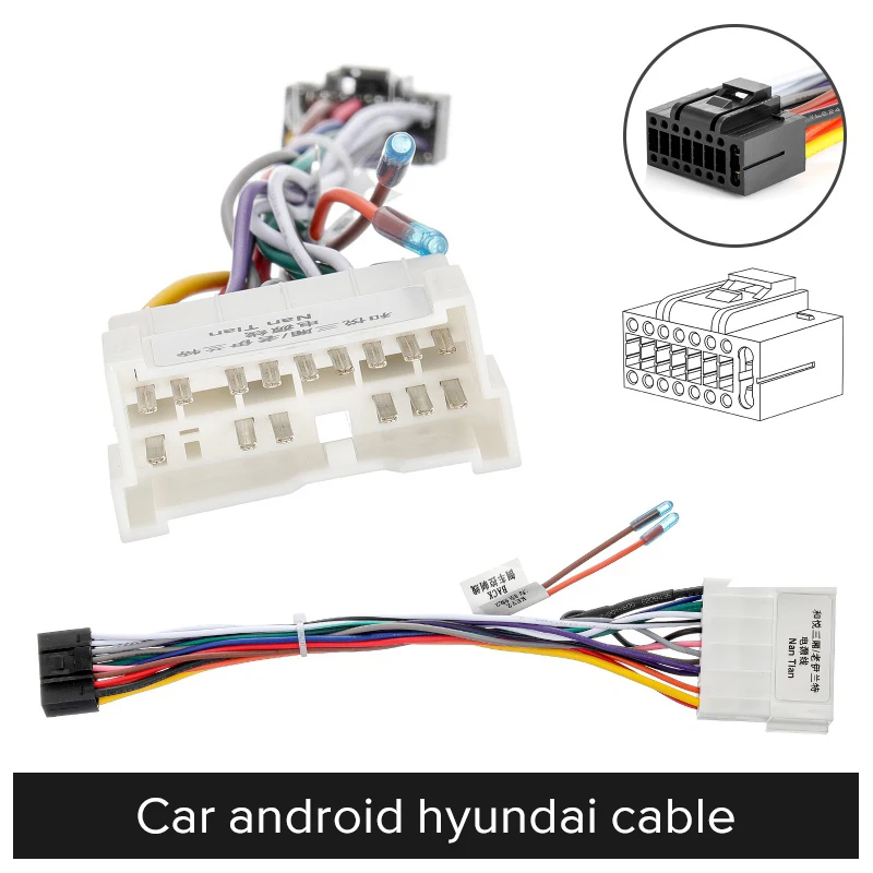 Hyundai Accent Radio CD est/éreo Cableado Loom de plomo adaptador convertidor de ISO