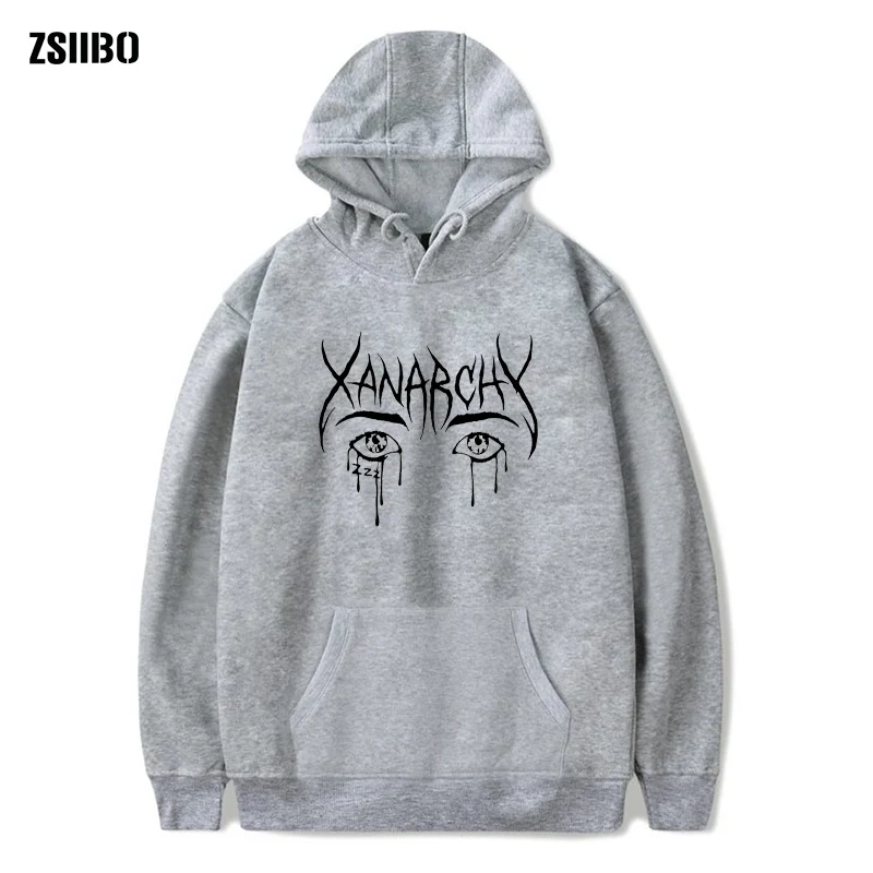 Lil xan xanarchia толстовки для мужчин и свитшоты Осень Хип Хоп Мужчин s пуловер худи Харадзюку модная уличная женская одежда DIYWGWY06