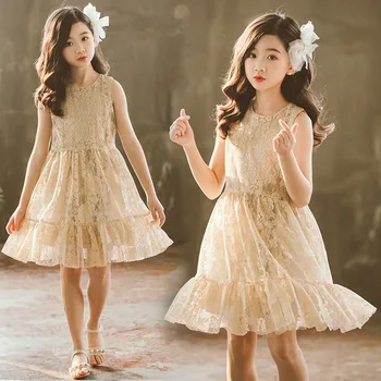 

Onegame Girls Summer Dress Sparkle Rose Lace Princess Costume Toddler Girl Wedding Dresses Kids Elegant Clothes 14 years