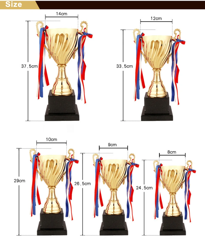 Customizable Trofeo Champions Trophy for Contest, Business Metal Coverless Trophies Award, Football Trophies Medal Souvenir Cup