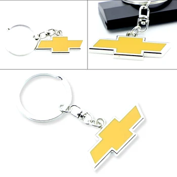 

3D Metal Car Key Ring Keychain Sliver Car badge For Chevrolets cruze captiva lacetti aveo niva trax onix accessories