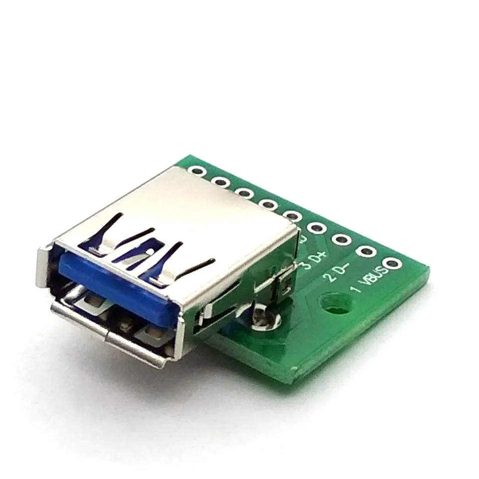 USB 3.0 Female Head Seat DIP Flat Module Line Adapter Plate Base To USB-3.0 Conversion Board |