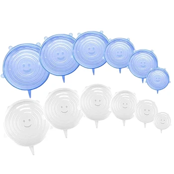 

Silicone Fresh-keeping Cover 6 Sets Of Stretchable Multi-function Fruit And Vegetable Cling Film Preservation Bowl Cover