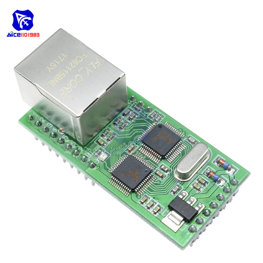 Топ Ethernet в ttl RS232 последовательный ТТЛ-к TCP/IP RJ45 конвертер Модуль передачи плата расширения Модуль