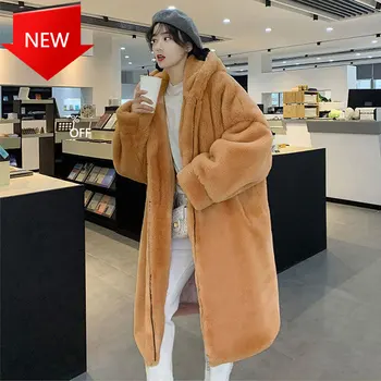 

Long Warm Faux Fur Jacket Coats Loose Winter Coat Women -20 degrees Oversized Jacket Winter Fur Coat Women Parka