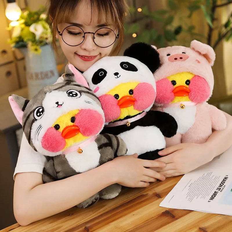 30 см милые кафе утка Плюшевые игрушки мультфильм Kawaii Утка Мягкая кукла животные куклы детские игрушки подарок на день рождения для девочки