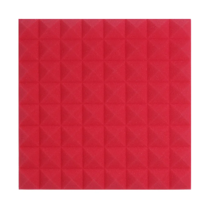 Красный 50x50x5,5 см акустическая пена звукопоглощение Клин плитка для студии/музыки Y1QB - Цвет: Красный