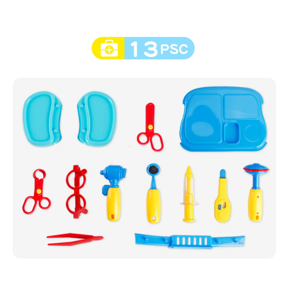 Suitcase Themed Tools Toy Kit Children Role-playing Career Toy Doctor Makeup Kitchen Toy Set with Carrying Case for Boy and Girl