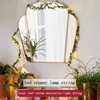 

2M/20 LED Artificial Plants String Light Green Leaf Ivy Vine Fairy Light String Maple Leaves Lamp Garland DIY Hanging Lighting