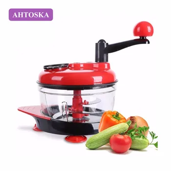 

AHTOSKA Multi-Functional Food Processor Manual Food Chopper Meat Grinder Vegetable Chopper Egg Blender Kitchen Tools