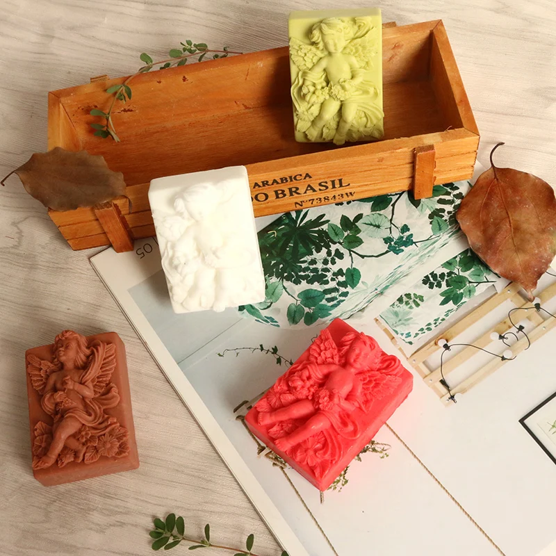 3D силиконовые формы для мыла Ангел прямоугольное мыло формы DIY Искусно сделанные формы ручной работы формы для мыла