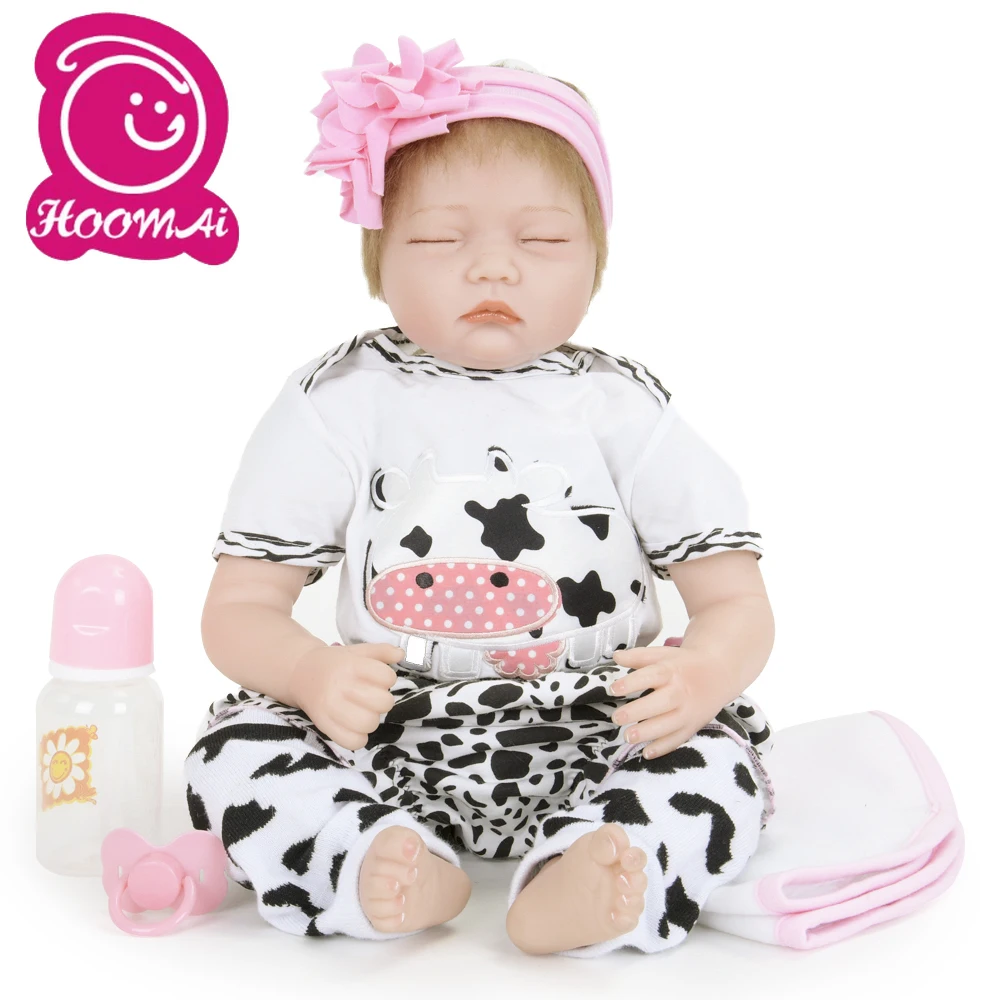 22 &quotполностью силиконовые виниловые куклы Reborn Baby Girl Brinquedo Bonecas Nesting DollsToys для