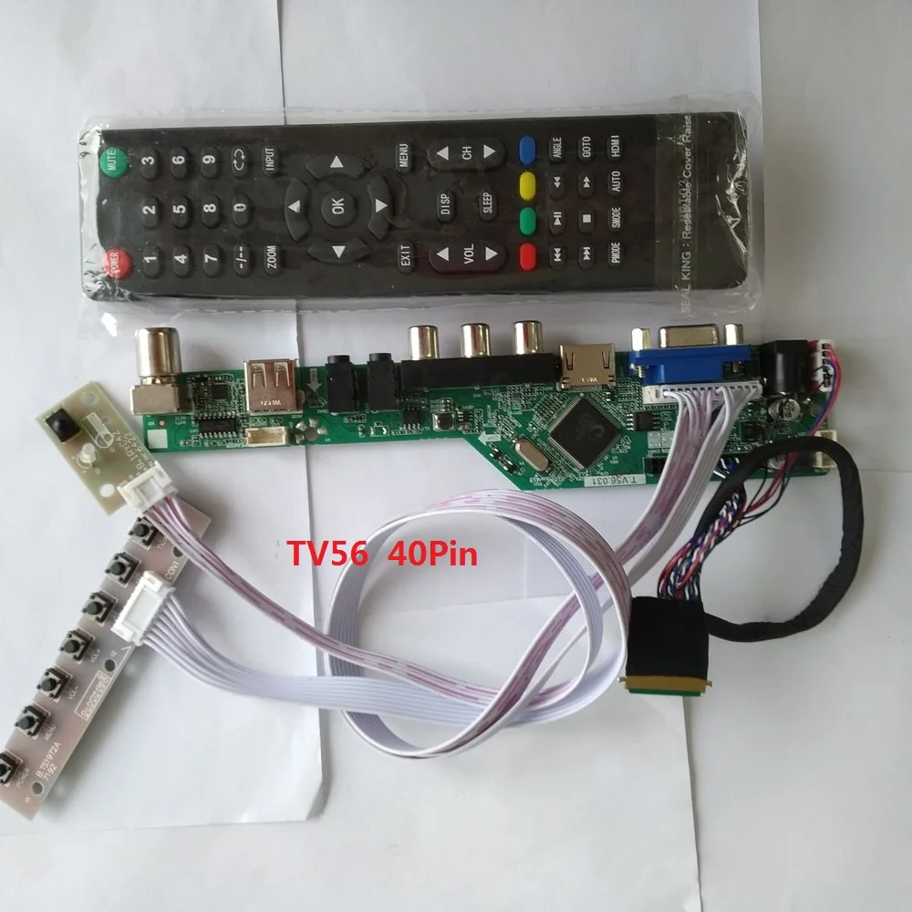 

kit for LP156WH2(TL)(Q1) 1366X768 VGA remote TV AV 15.6" LCD LED 40pin LVDS Panel USB HDMI-compatible Controller driver board