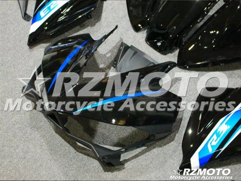 4 подарки ABS литьевая форма мотоцикл Обтекатели подходит для YAMAHA R3 R25- 15-19 обтекатель кузова Набор Яркий черный синий