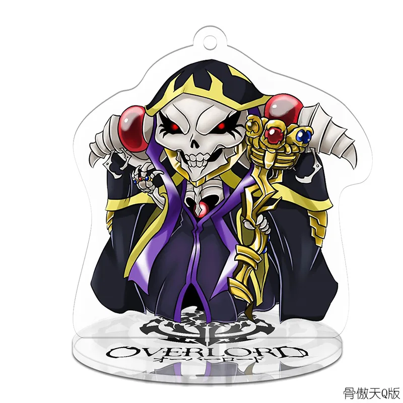 

New 9cm Hot Cartoon Overlord Action Figure Anime Toy Transparent Acrylic Toys Key Chain Cute Decorative Ornaments