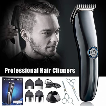 

Rechargeable Professional Men Cordless Hair Clipper Electric Beard Trimmer Shaver Comb Scissors Set Men's Barber Hair Cutting Se