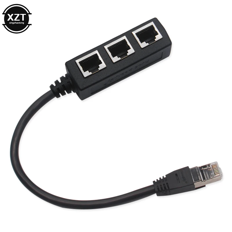 1 шт. RJ45 Папа 2 мама Ethernet сетевой разъем разветвитель кабеля Удлинительный адаптер