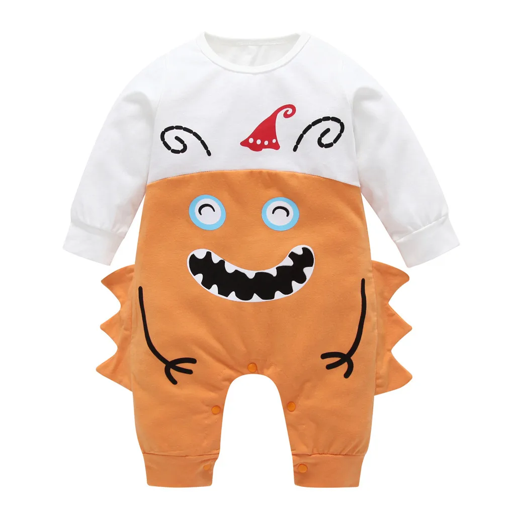 

Newborn Baby Infant Boys Girls Cartoon Print Romper Halloween 1PCS Jumpsuit Outfits Kid Baby Girl Clothes 2019 Autumn Winter