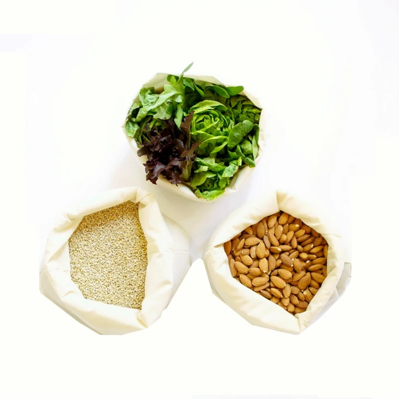 Storage-Bag Reusable Cotton Produce Bag Vegetable-Organizer Fruits Grocery Kitchen Storage Drawstring Lightweight Muslin Bags