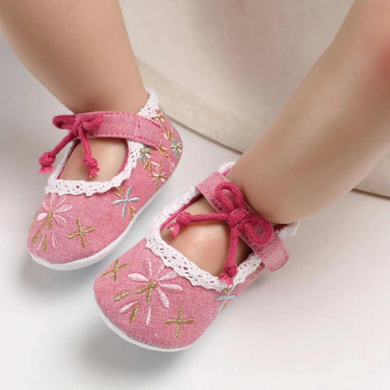 Обувь Mary Jane с вышивкой для малышей, для маленькой принцессы
