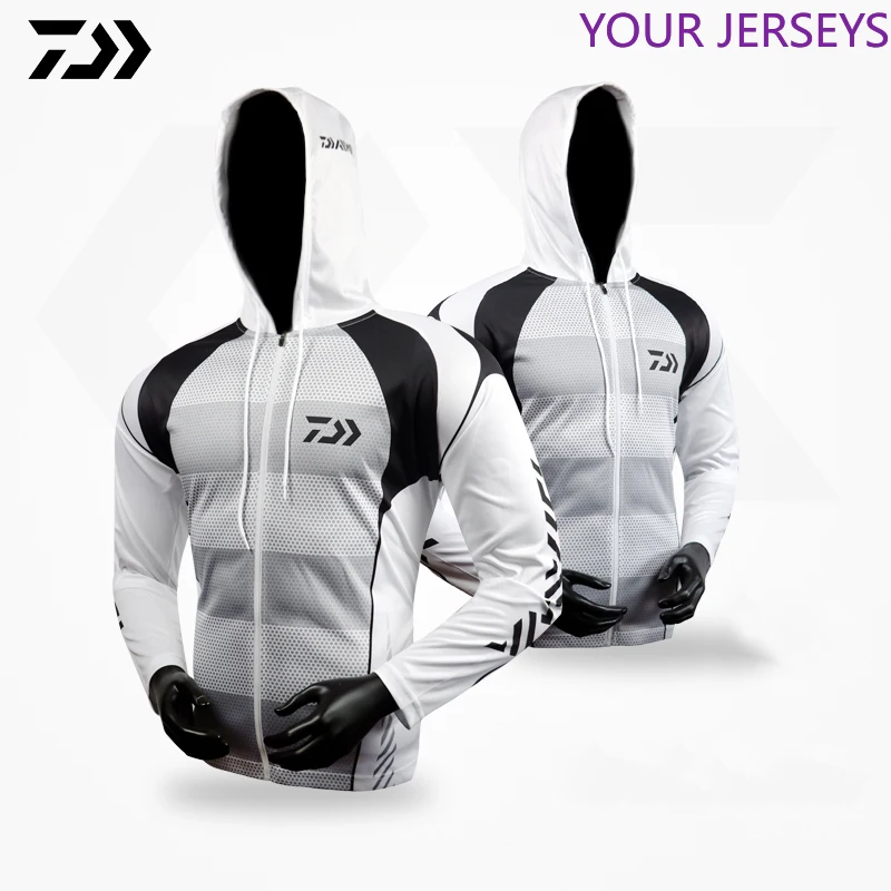 

2020 Dawa Sports Clothing Fishing Hooded Sunproof Breathable Long Sleeve Quick Drying Riding Fishing Men Anti-UV Fishing Shirt