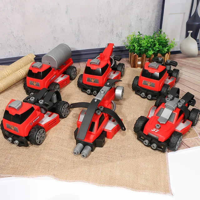 

[Small Commodity] New Style Educational Model Car Assembly Car-Changeable Drop-resistant Hand Push Sliding Engineering Vehicle