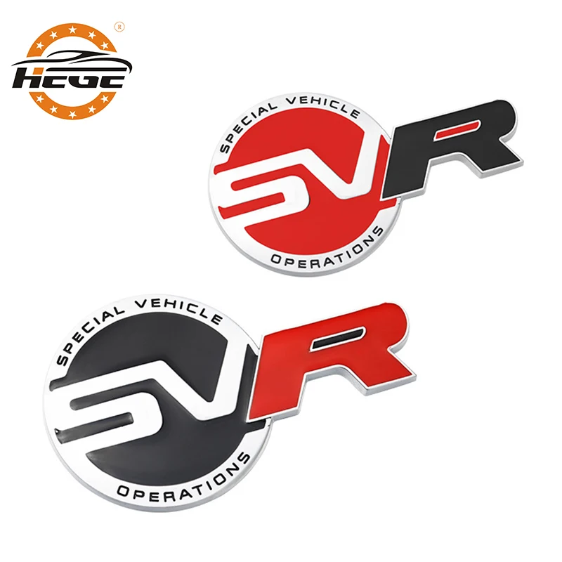 

Car 3D metal SVR logo sticker for Land Rover Ranger Rover Sport Discovery Defender Freelander Trunk Emblems Badge body stickers