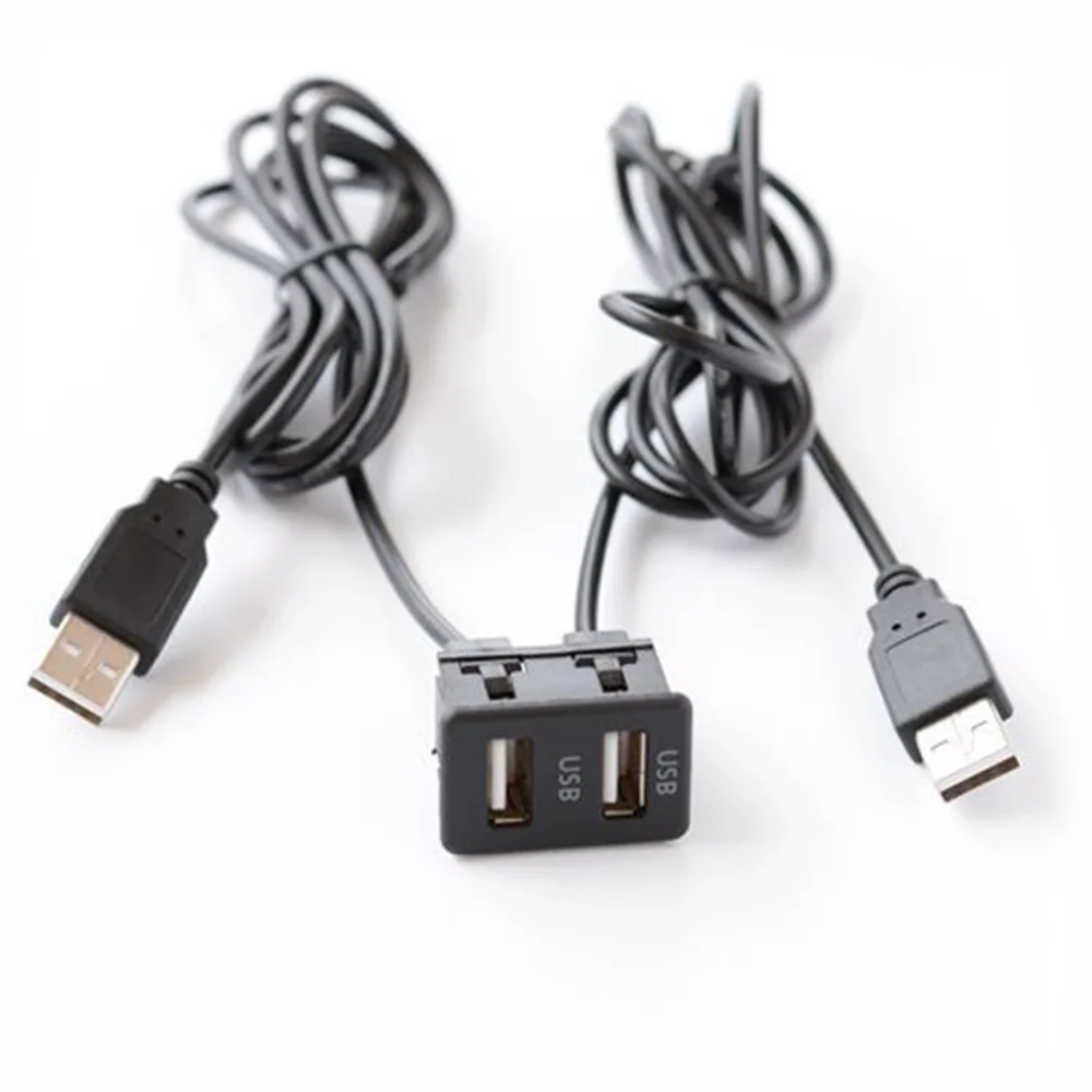 1 шт. автомобильная универсальная модификация двойной USB интерфейс зарядка U диск удлинитель