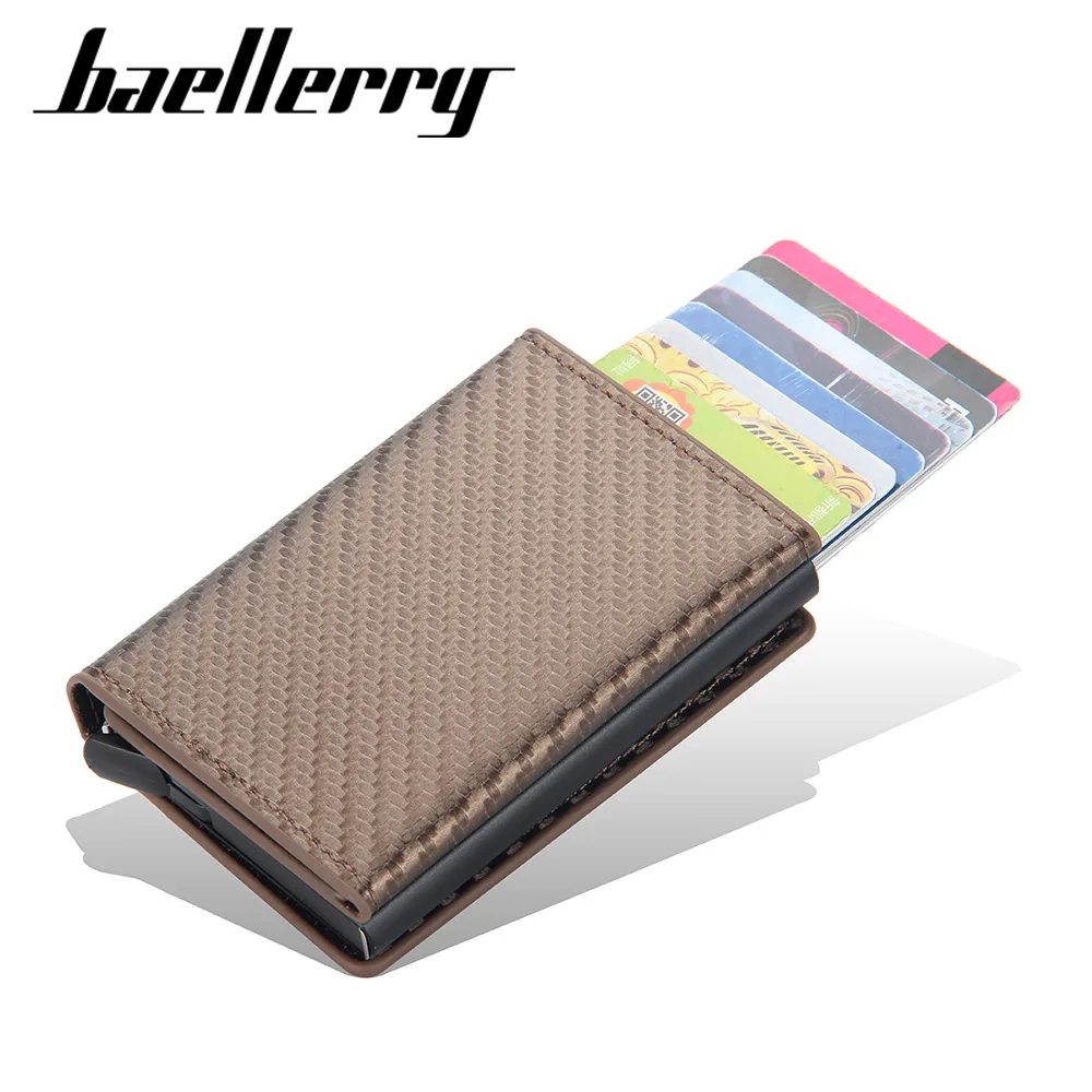 

2022 Credit Card Holder Wallet Men Women Metal RFID Vintage Aluminium Bag Crazy Horse PU Leather Bank Cardholder Case Card Bags