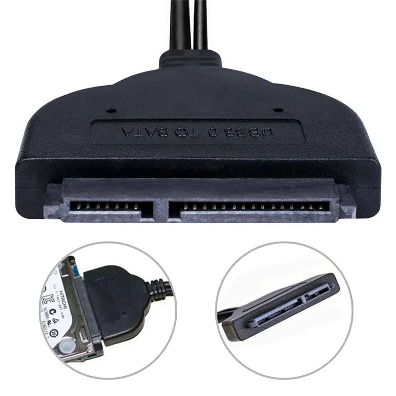 7 + 15 pin 5 Гбит/SATA к USB 3 0 адаптер кабель для подключения жесткого диска конвертер