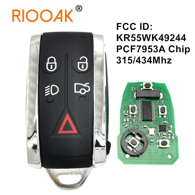 

PCF7953A 315/434 FCC :KR55WK49244 Keyless Entry Car Remte Key For Jaguar XF XF XFR XK XKR 2009 2010 2011 2012 2013