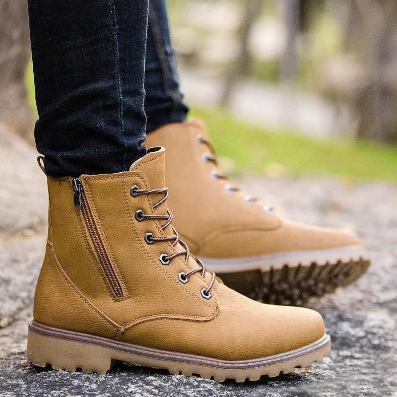 

Military Tactical Mens Boots Special Force Split Leather Waterproof Desert Combat Ankle Boot Army Work Shoes Plus Size 39-46
